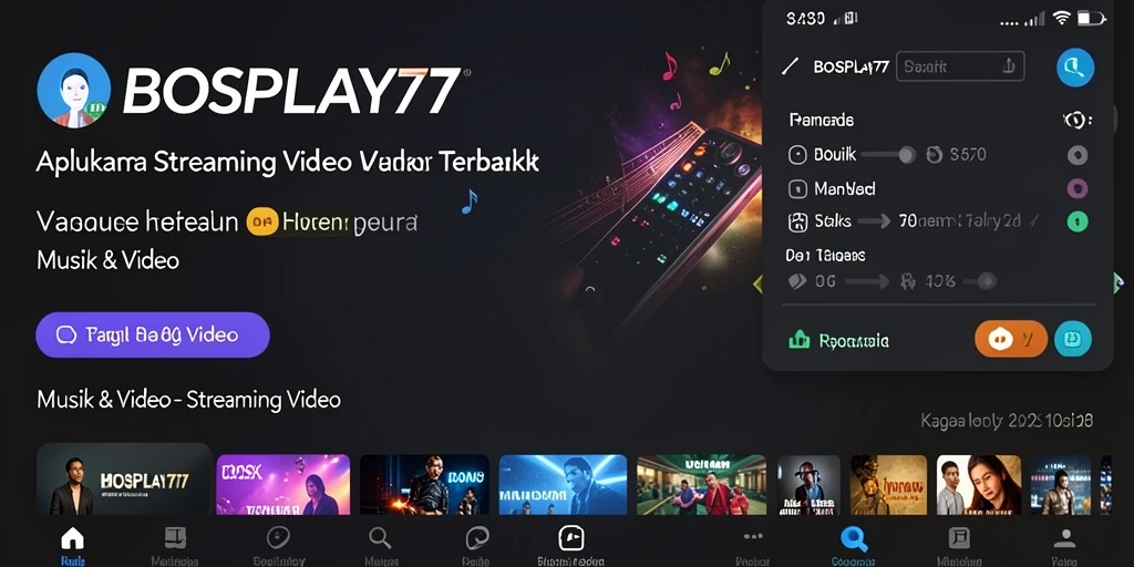 Tampilan antarmuka aplikasi BOSPLAY77 yang menarik dan fungsional.