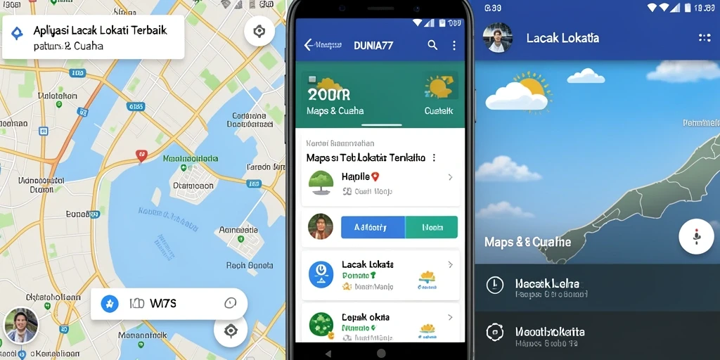 Tampilan antarmuka DUNIA77 yang user-friendly untuk Lacak Lokasi.