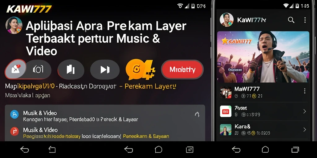 Tampilan antarmuka KAWI777 saat perekaman layar.