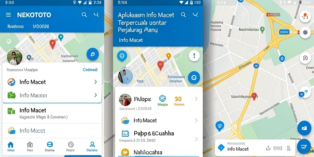 Antarmuka NEKOTOTO menampilkan kondisi jalan terkini.