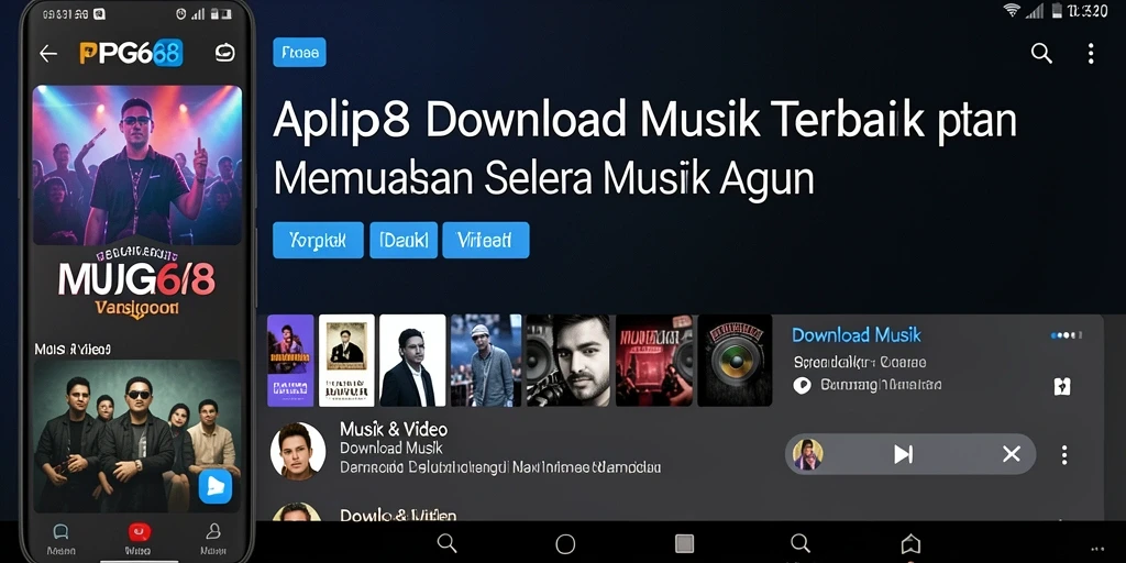 Tampilan antarmuka PGG68 untuk Download Musik dengan fungsi pencarian yang mudah.