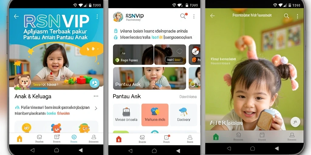 Tampilan antarmuka RSNVIP dengan fitur Pantau Anak yang intuitif.