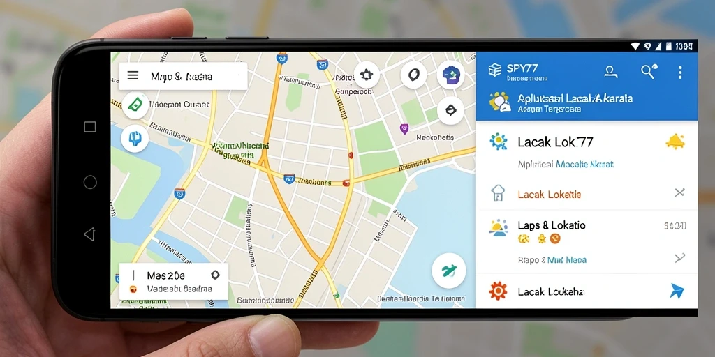 Antarmuka SPY77 dengan fitur Lacak Lokasi yang jelas dan informatif.